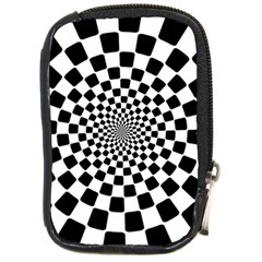 Geomtric Pattern Illusion Shapes Compact Camera Leather Case by Grandong