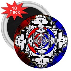 The Grateful Dead 3  Magnets (10 Pack)  by Grandong