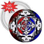 The Grateful Dead 3  Buttons (100 pack)  Front