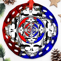 The Grateful Dead Round Filigree Ornament (two Sides) by Grandong