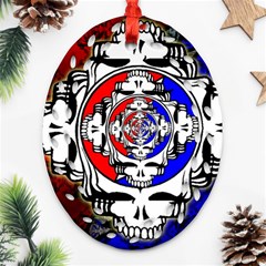 The Grateful Dead Oval Filigree Ornament (two Sides) by Grandong