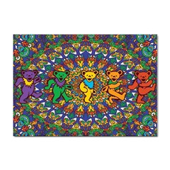 Dead Dancing Bears Grateful Dead Pattern Sticker A4 (100 Pack) by Grandong