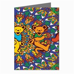 Dead Dancing Bears Grateful Dead Pattern Greeting Cards (pkg Of 8) by Grandong