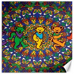 Dead Dancing Bears Grateful Dead Pattern Canvas 12  X 12  by Grandong