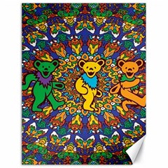 Dead Dancing Bears Grateful Dead Pattern Canvas 18  X 24  by Grandong