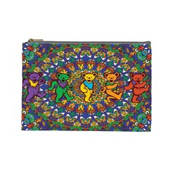 Dead Dancing Bears Grateful Dead Pattern Cosmetic Bag (large) by Grandong