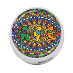 Dead Dancing Bears Grateful Dead Pattern 4-port Usb Hub (one Side) by Grandong