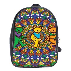 Dead Dancing Bears Grateful Dead Pattern School Bag (xl) by Grandong