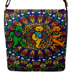 Dead Dancing Bears Grateful Dead Pattern Flap Closure Messenger Bag (s) by Grandong