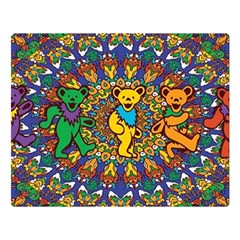 Dead Dancing Bears Grateful Dead Pattern Two Sides Premium Plush Fleece Blanket (large) by Grandong