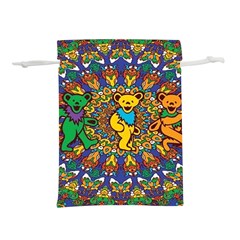 Dead Dancing Bears Grateful Dead Pattern Lightweight Drawstring Pouch (l) by Grandong