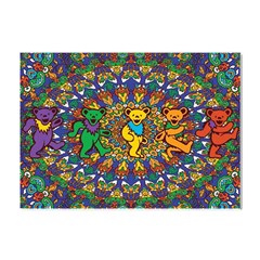 Dead Dancing Bears Grateful Dead Pattern Crystal Sticker (a4) by Grandong