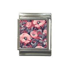 Vintage Floral Poppies Italian Charm (13mm) by Grandong