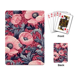 Vintage Floral Poppies Playing Cards Single Design (rectangle) by Grandong