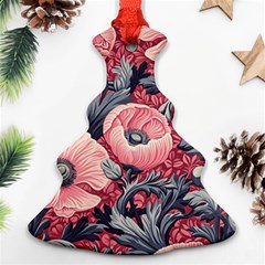 Vintage Floral Poppies Ornament (christmas Tree) 