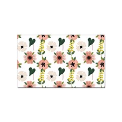 Flower White Pattern Floral Sticker Rectangular (100 Pack) by anzea