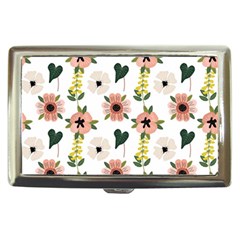 Flower White Pattern Floral Cigarette Money Case by anzea