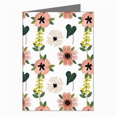 Flower White Pattern Floral Greeting Cards (pkg Of 8)