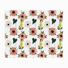 Flower White Pattern Floral Small Glasses Cloth