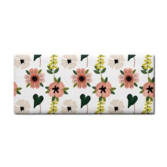 Flower White Pattern Floral Hand Towel by anzea