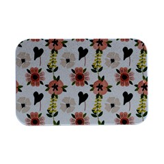 Flower White Pattern Floral Open Lid Metal Box (silver)   by anzea