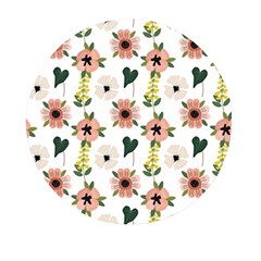 Flower White Pattern Floral Mini Round Pill Box (pack Of 5) by anzea