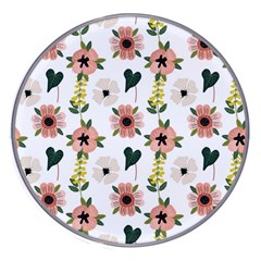 Flower White Pattern Floral Wireless Fast Charger(white) by anzea