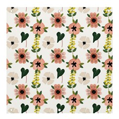 Flower White Pattern Floral Banner And Sign 4  X 4 