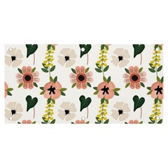 Flower White Pattern Floral Banner And Sign 6  X 3  by anzea