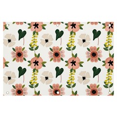 Flower White Pattern Floral Banner And Sign 6  X 4 