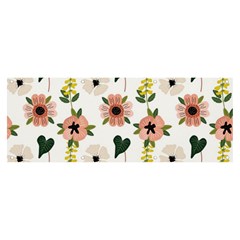 Flower White Pattern Floral Banner And Sign 8  X 3 