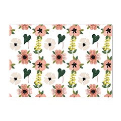 Flower White Pattern Floral Crystal Sticker (a4) by anzea