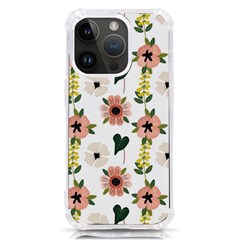 Flower White Pattern Floral Iphone 14 Pro Tpu Uv Print Case by anzea