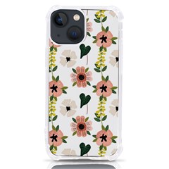 Flower White Pattern Floral Iphone 13 Mini Tpu Uv Print Case by anzea