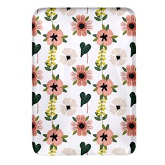 Flower White Pattern Floral Rectangular Glass Fridge Magnet (4 Pack) by anzea