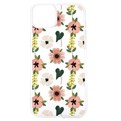 Flower White Pattern Floral Iphone 15 Tpu Uv Print Case