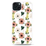 Flower White Pattern Floral iPhone 15 TPU UV Print Case Front