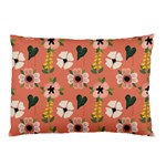 Flower Pink Brown Pattern Floral Pillow Case 26.62 x18.9  Pillow Case