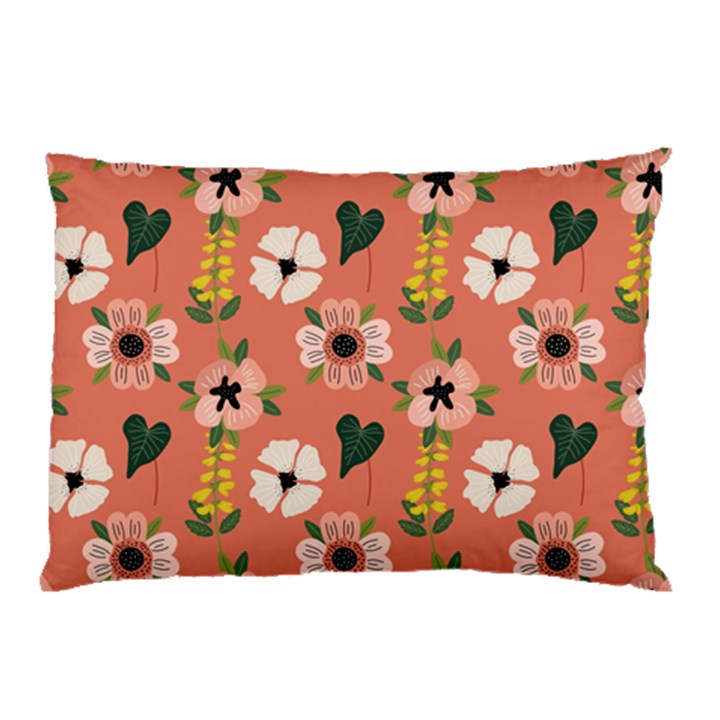 Flower Pink Brown Pattern Floral Pillow Case