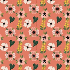 Flower Pink Brown Pattern Floral Play Mat (square) by anzea