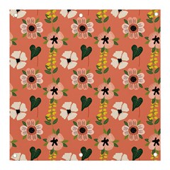 Flower Pink Brown Pattern Floral Banner And Sign 3  X 3  by anzea