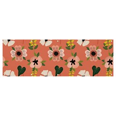 Flower Pink Brown Pattern Floral Banner And Sign 12  X 4 