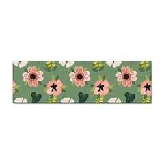 Flower Green Pink Pattern Floral Sticker (bumper) by anzea