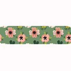 Flower Green Pink Pattern Floral Large Bar Mat by anzea