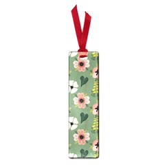 Flower Green Pink Pattern Floral Small Book Marks