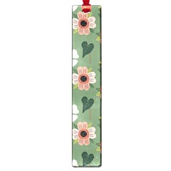 Flower Green Pink Pattern Floral Large Book Marks