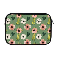 Flower Green Pink Pattern Floral Apple Macbook Pro 17  Zipper Case