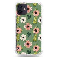 Flower Green Pink Pattern Floral Iphone 12 Mini Tpu Uv Print Case	