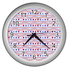 Nautical Digital Paper Nautical Boat Wall Clock (silver)