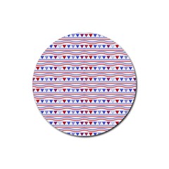 Nautical Digital Paper Nautical Boat Rubber Round Coaster (4 Pack) by anzea